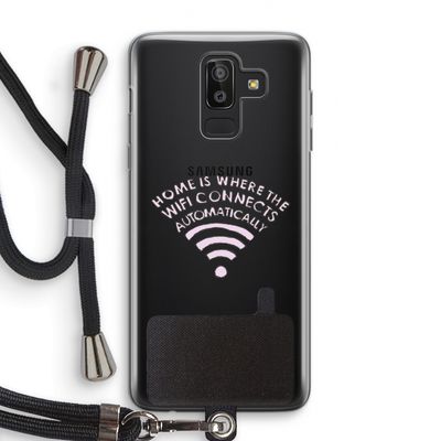 Home Is Where The Wifi Is: Samsung Galaxy J8 (2018) Transparant Hoesje met koord