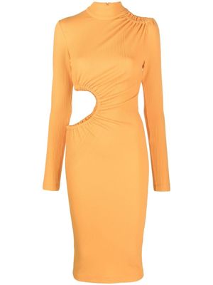ROTATE BIRGER CHRISTENSEN robe asymétrique à découpes - Orange