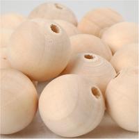 Creativ Company Houten kraal, d 20 mm, gatgrootte 4 mm, 14 stuk/ 1 doos