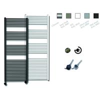 Sanicare Elektrische Design Radiator - 172 x 60 cm - 1127 Watt - thermostaat chroom linksonder - inox look HRLEC 601720/I