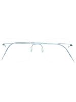 Lindberg lunettes de vue carrées à design sans monture - Bleu
