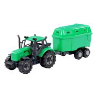 Cavallino Toys Cavallino Tractor met Paardentrailer Groen, Schaal 1:32 - thumbnail