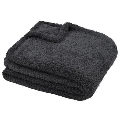 Stof Textiles Plaid/bankdeken Montreal - antraciet - 180 x 220 cm - polyester - 2 persoons