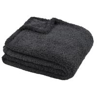 Stof Textiles Plaid/bankdeken Montreal - antraciet - 180 x 220 cm - polyester - 2 persoons