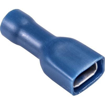Vlakstekkerhuls volledig geisoleerd 6,3 x 08 mm 2,5 mm blauw 100 stuks