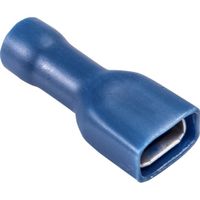 Vlakstekkerhuls volledig geisoleerd 6,3 x 08 mm 2,5 mm blauw 100 stuks