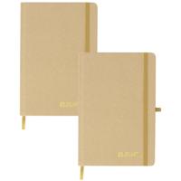 Notitieboekje Elevate - 2x - A5 formaat - goud - 14 x 21 cm ? karton/papier ? Opschrijfboekje