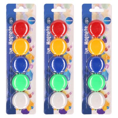Centrum magneten - 15x stuks - multicolor - magneten - voor whiteboard
