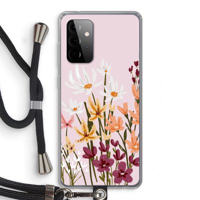 Painted wildflowers: Samsung Galaxy A72 5G Transparant Hoesje met koord