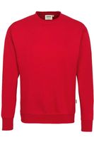 HAKRO 471 Comfort Fit Sweatshirt ronde hals rood, Effen - thumbnail