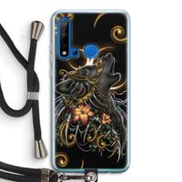 Huilende Wolf: Huawei P20 Lite (2019) Transparant Hoesje met koord