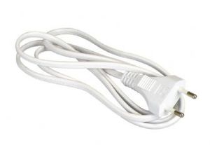 Aansluitsnoer EURO 1.5 M 2 x 0.75 mm wit