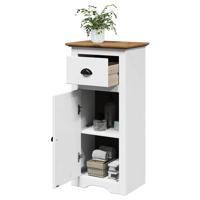 Badkamerkast BODO 44x30x90 cm wit en bruin