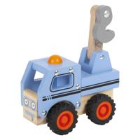 Small Foot houten sleepwagen blauw
