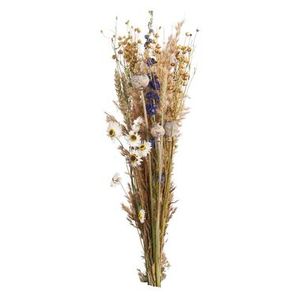 Droogbloemen boeket mix - naturel/blauw - 45 cm - Leen Bakker