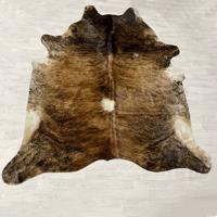 Koeienhuid bruin wit zwart brindle 250x225cm XXL