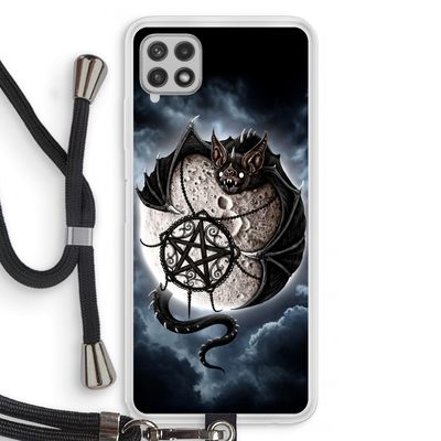 Volle maan: Samsung Galaxy A22 4G Transparant Hoesje met koord