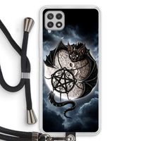 Volle maan: Samsung Galaxy A22 4G Transparant Hoesje met koord Volle maan: Samsung Galaxy A22 4G Transparant Hoesje met koord
