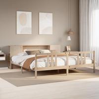 Bed met boekenkast zonder matras massief grenenhout 180x200 cm
