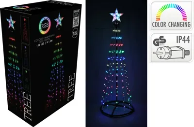 Boom 150cm 154LED RGB zwart frame
