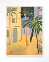 Urban Cotton Wandkleed 'Otrobanda' 145 x 190cm in Floating Frame - off white
