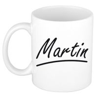 Martin voornaam kado beker / mok sierlijke letters - gepersonaliseerde mok met naam   -