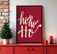 Ho ho ho kerst poster