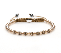 Karma Armband Spiral Golden Brown Gold Crystal