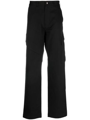 Moncler pantalon droit à patch logo - Noir