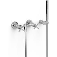Douchekraan Tres Mont Blanc | Opbouw | Mengkraan | 2-hendels | hoh 15 cm | Incl.Handdoucheset | Chroom