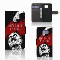 Samsung Galaxy S6 Edge Portemonnee Hoesje Zombie Blood - thumbnail