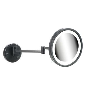 Geesa Mirror scheerspiegel LED-verlichting 2-armig 3x vergrotend ø 215 mm zwart