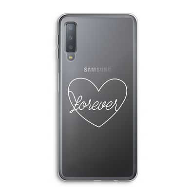 Forever heart pastel: Samsung Galaxy A7 (2018) Transparant Hoesje