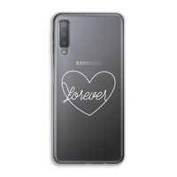Forever heart pastel: Samsung Galaxy A7 (2018) Transparant Hoesje