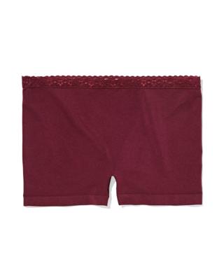 HEMA Damesboxer Naadloos Micro Met Kant Bordeauxrood (bordeauxrood)
