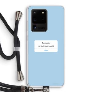 Reminder: Samsung Galaxy S20 Ultra Transparant Hoesje met koord