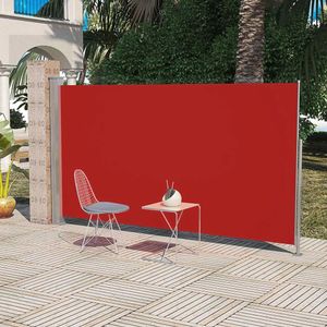 VidaXL Wind-/zonnescherm uittrekbaar 160x300 cm rood