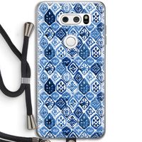 Blauw motief: LG V30 Transparant Hoesje met koord