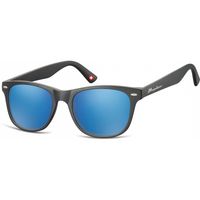 Montana zonnebril unisex vierkant matzwart/blauw (MS10) - thumbnail