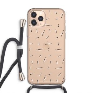 Hipster stripes: iPhone 11 Pro Transparant Hoesje met koord