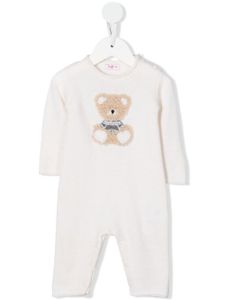 Il Gufo grenouillère à ourson appliqué - Blanc