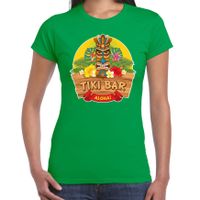 Hawaii feest t-shirt / shirt tiki bar Aloha groen voor dames