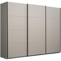 Leen Bakker - Schuifdeurkast Dex XL - Kiezel - 208x270x65 Cm - Spaanplaat - Taupe#Grijs