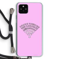 Home Is Where The Wifi Is: Pixel 5a 5G Transparant Hoesje met koord Home Is Where The Wifi Is: Pixel 5a 5G Transparant Hoesje met koord
