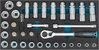 HAZET Dopsleutelset 163-483/33 - 3/8 inch (10 mm) vierkant hol - Buiten-zeskant-tractieprofiel, Binnen-zeskant-profiel - 33-delig - 5 - 22