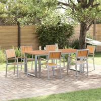 Tuinstoel 6 pcs Bruin 56 x 57 x 87cm Massief acaciahout