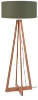 Good&Mojo Vloerlamp 'Everest' Bamboe en Eco linnen, kleur Groen