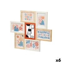 Fotolijsten Gift Decor Multicolour Metaal Hout MDF (6 Stuks)