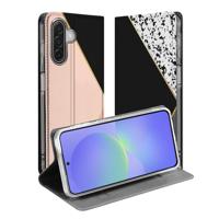 Samsung Galaxy A17 | Wallet Case | Black Pink Shapes