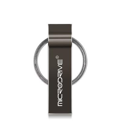 MicroDrive 16GB USB 2 0 Metal sleutelhanger U schijf (zwart)